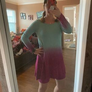 Turquoise and pink tunic